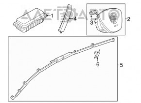 Подушка безопасности airbag переднего правого сиденья VW Golf 15-21