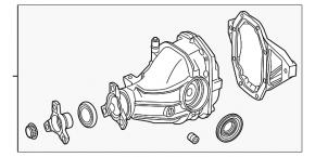 Задний дифференциал редуктор Mercedes C-class W205 300 19-21 AWD под 9 ступ, 3.266
