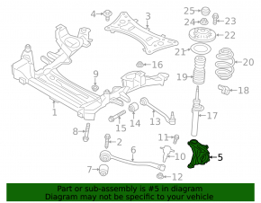 Цапфа передняя правая BMW X3 F25 11-17 standard