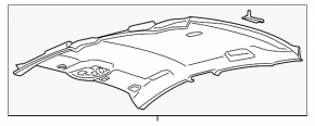 Обшивка потолка Lincoln MKZ 17-20 без люка, бежевая, под химчистку, заломы