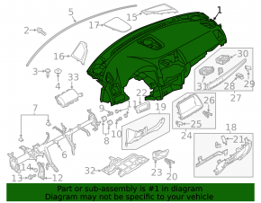 Торпедо передняя панель с AIRBAG Mazda CX-5 13-16 тычка, полез хром