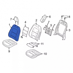 Водительское сидение Ford Escape MK4 20-20 без airbag, электро, кожа беж с черн