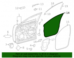 Уплотнитель двери задней правой Lexus RX350 RX350h RX450h+ RX500h 23-26 задний