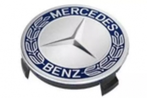 Центральный колпачок на диск Mercedes W213 E 17-23 74/70мм синий