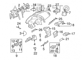 Карман передней панели Mercedes W164 ML