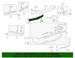 Абсорбер заднего бампера Cadillac CTS 14-16