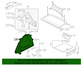 Обшивка арки нижняя левая VW Golf 15-21 5d черн
