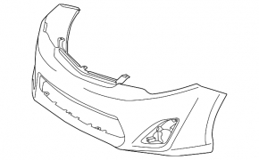 Бампер передний голый Toyota Camry v50 12-14 usa LE XLE