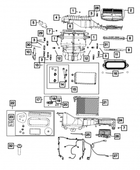 Актуатор моторчик привод печки кондиционер Jeep Grand Cherokee WL 21-26