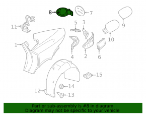 Корпус лючка бензобака Porsche Panamera 17-23