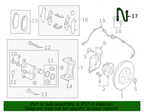 Шланг тормозной передний правый Mazda CX-5 19-25 2.5T
