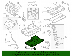 Поддон масляный VW Passat b7 12-14 USA 2.5