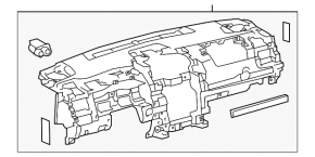 Торпедо передня панель c AIRBAG Toyota Camry v55 15-17 usa білий рядок