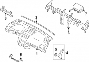 Торпедо передня панель без AIRBAG Subaru Forester 25-26