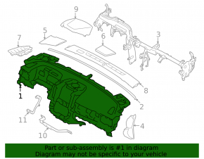 Торпедо передня панель з AIRBAG Subaru Forester 25-26