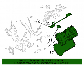 Крышка клапанная правая Porsche Macan 15-18 3.0T CTMA