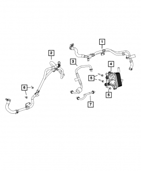 Охладитель масляный АКПП Jeep Grand Cherokee WK2 16-22 3.6