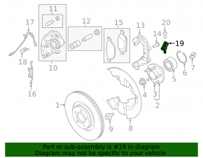 Датчик ABS передній правий Ford Escape MK3 13-19