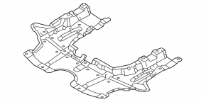 Захист двигуна ззаду Mitsubishi Outlander 22-26