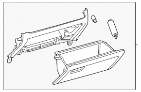 Кишеня передньої панелі Toyota Rav4 19-25 чорна