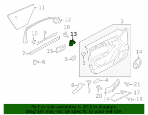 Заглушка рамки двери передней левой Audi Q5 8R 09-17 Bang and Olufsen