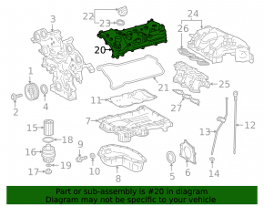 Крышка клапанная левая Lexus IS300 IS350 14-25