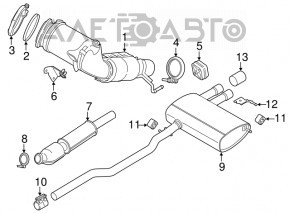 Кронштейн катализатора BMW X2 F39 18-23 B46