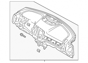Торпедо передня панель з AIRBAG Volvo XC40 19-26 чорна