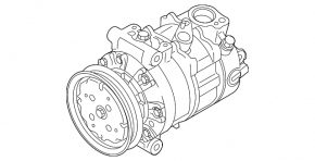 Компрессор кондиционера Audi A3 8V 17-19 2.0T под R1234YF