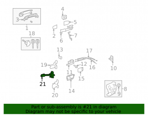 Ограничитель двери передней правой Toyota Sequoia 08-16