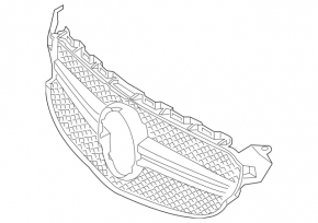 Решетка радиатора в сборе grill Mercedes C-class W205 43 17-18 без камеры