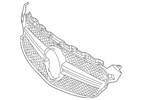 Грати радіатора в зборі grill Mercedes C-class W205 43 17-18 без камери