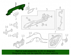 Ручка двери внешняя задняя правая Honda Civic XI FE/FL 23-26
