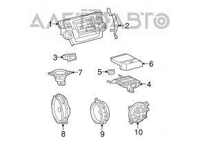 Головное устройство Toyota Highlander 08-10 потерт
