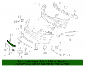 Нижні ґрати переднього бампера Mercedes W164 ML 08-11