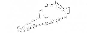 Защита днища задняя левая Mercedes W166 ML/GLE 12-19