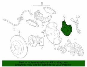 Кронштейн крепления ступицы задний правый Chevrolet Cruze 16-
