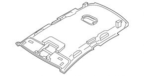 Обшивка потолка VW Passat b7 12-15 USA серый без люка