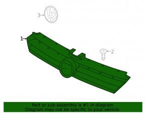Грати радіатора grill VW Golf 18-19