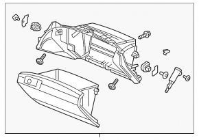 Перчаточный ящик, бардачок Acura ILX 13-18 беж