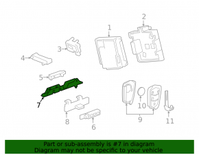 Кронштейн Keyless Entry Antenna Chevrolet Equinox EV 24-26 под задним рядом сидений