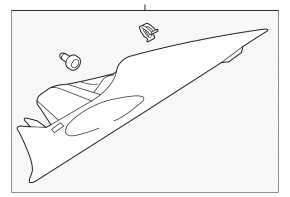 Накладка задней стойки левая Hyundai Sonata 18-19 беж