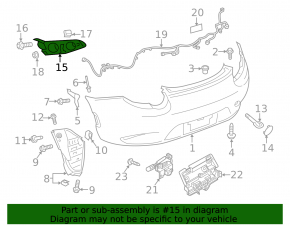 Кріплення заднього бампера ліве Mazda MX-5 16-25