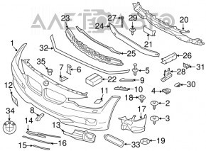 Кронштейн птф передний правый BMW 3 F30 12-18