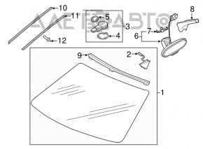 Молдинг лобового стекла правый Audi A3 8V 15-20 4d, 5d, царапины, тычки