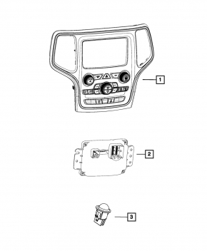 Climate Control Module Jeep Grand Cherokee 14-15