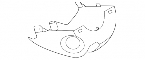 Обрамление рулевой колонки Ford Escape MK3 13-19 в сборе, черное, царапины