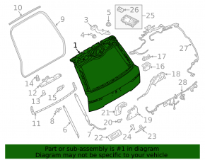 Двері багажника голі Land Rover Range Rover 13-21