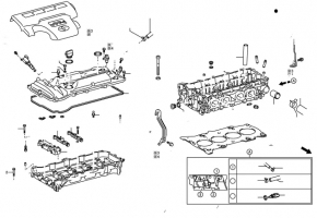 Постель распредвалов 2AR-FXE Toyota Camry v50 12-14 hybrid usa