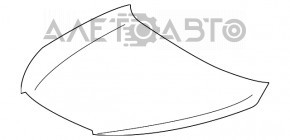 Капот голий Toyota Highlander 14-